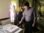 Andrey Krivokorytov slices a New Year Cake